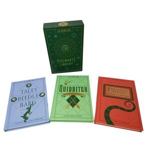JK Rowling Hogwarts Library Hardcover Box Set with a Harry Potter Tie‎ 2017 #B49